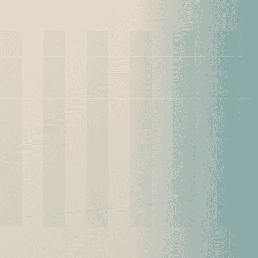 Varm neutral kontorsabstraktion med dämpad teal accent